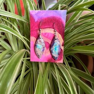 Jasper Leaf Stone Earrings